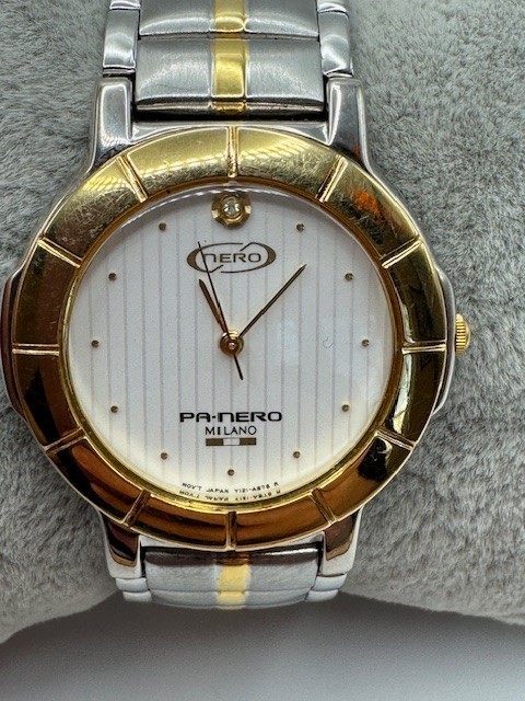 Ladies Nero Pa-Nero Milano Two Tone Quartz Watch New Battery