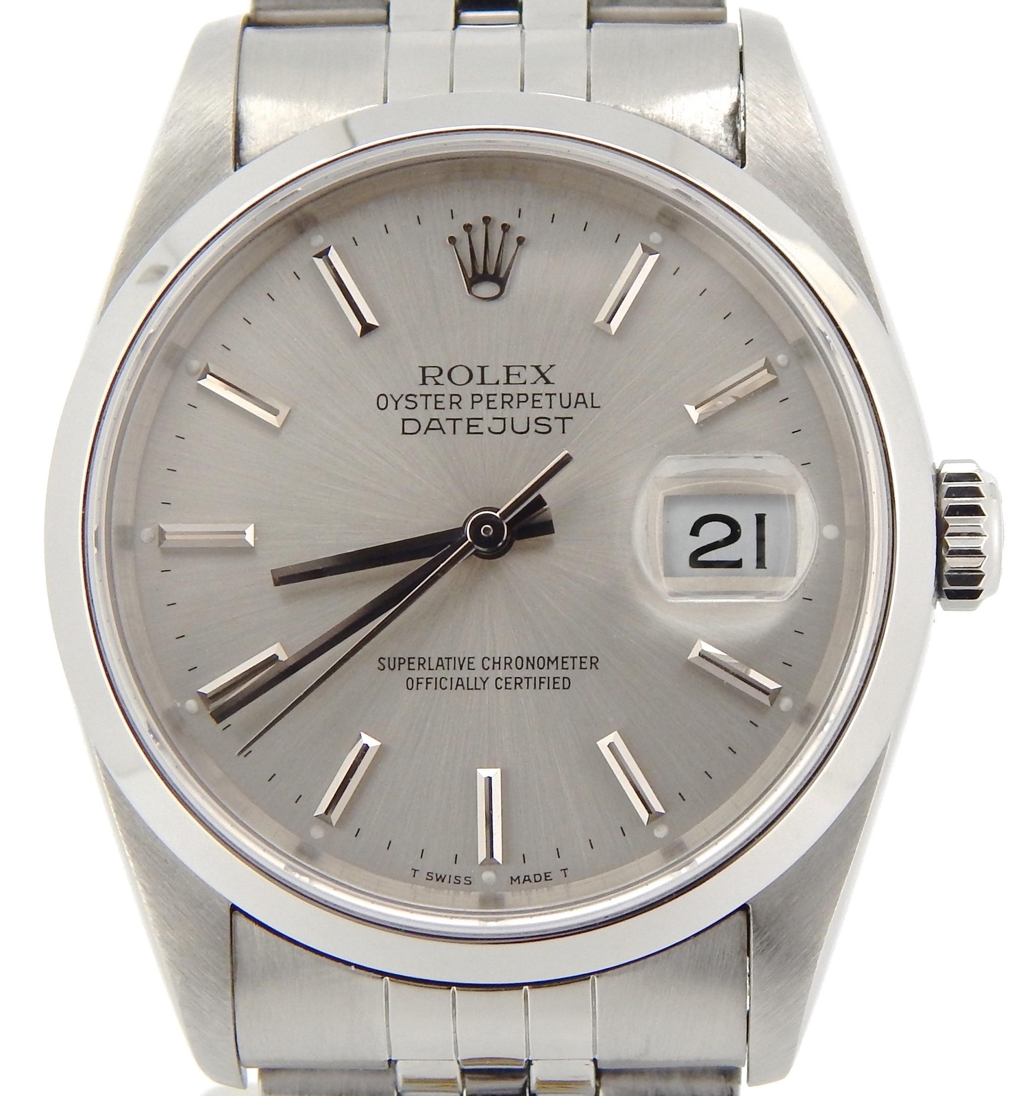 Rolex Datejust Men Stainless Steel Oyster Perpetual Sapphire Crystal Watch 16200
