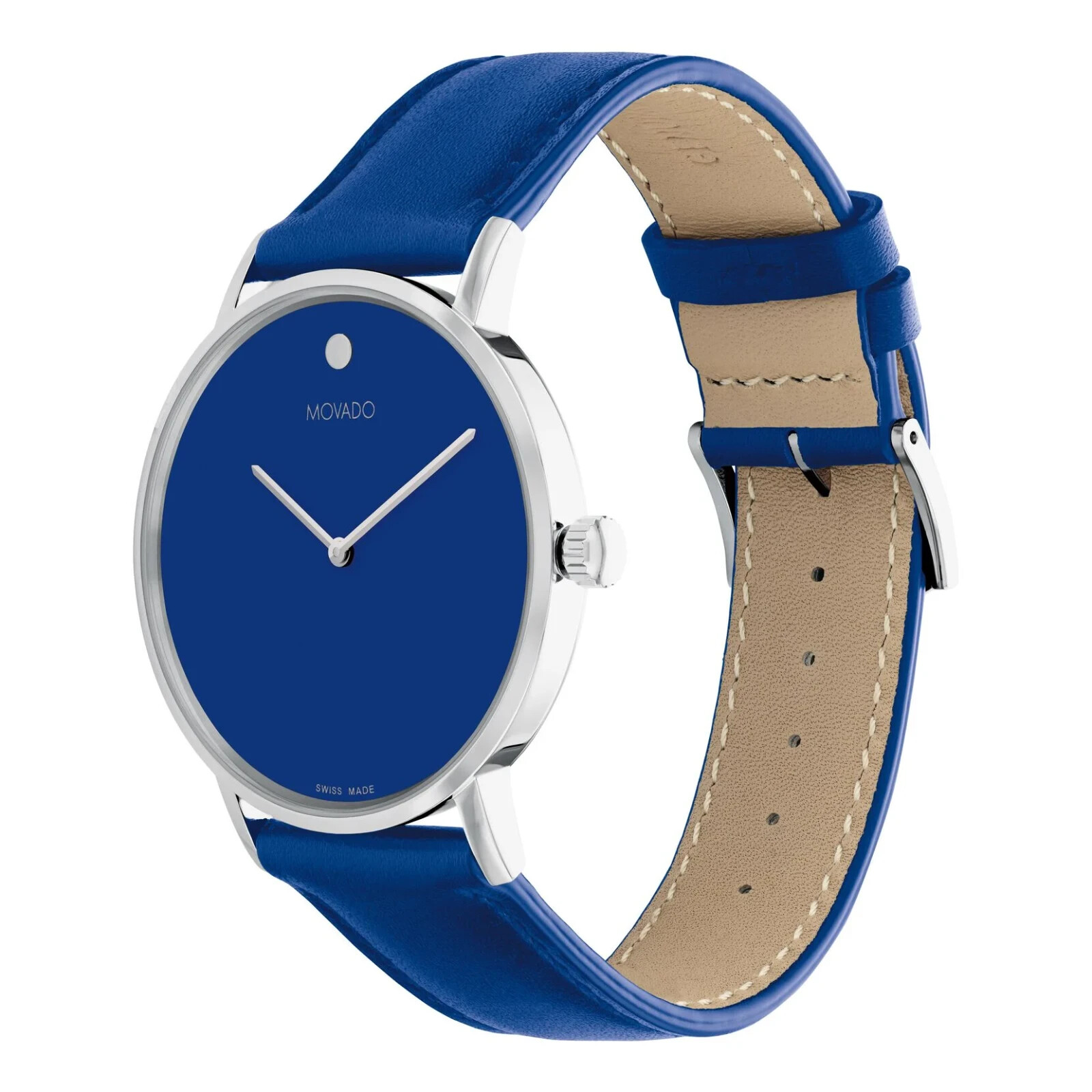 MOVADO Signature Watch, 40mm Unisex Blue 0607833