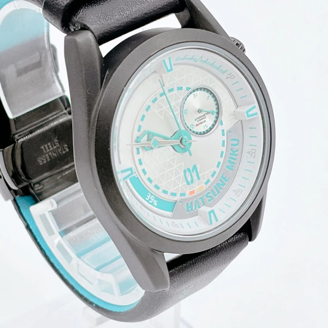 Hatsune Miku X XINGYUNSHI Quartz 1.60in Black White Miku Green Watch