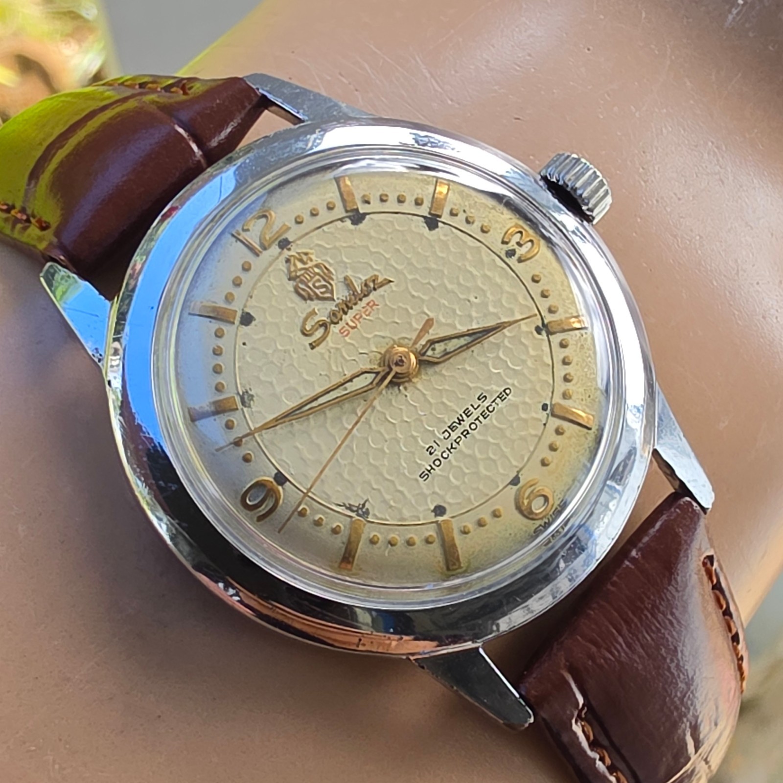 Vintage SANDOZ SUPER men’s manual wind watch 21Jewels swiss made 1960s