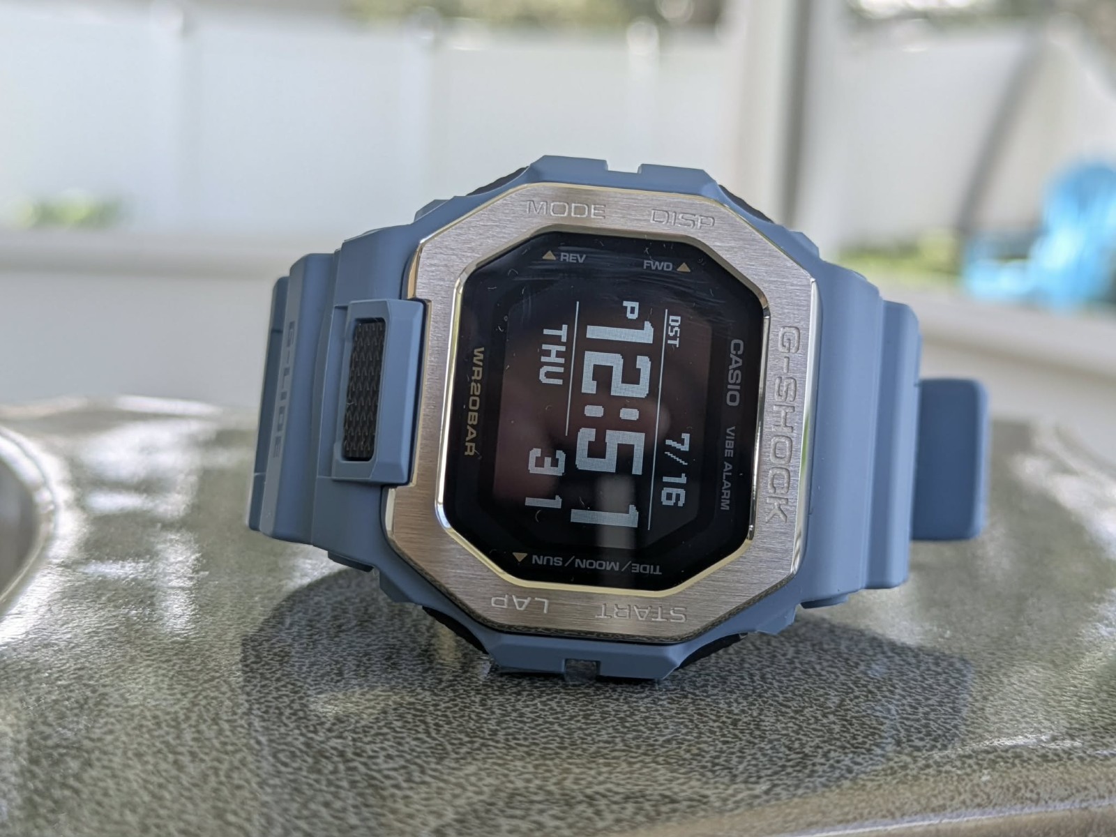 Casio G-Shock G-Lide Ocean Blue Digital Surf Watch GBX-100-2A