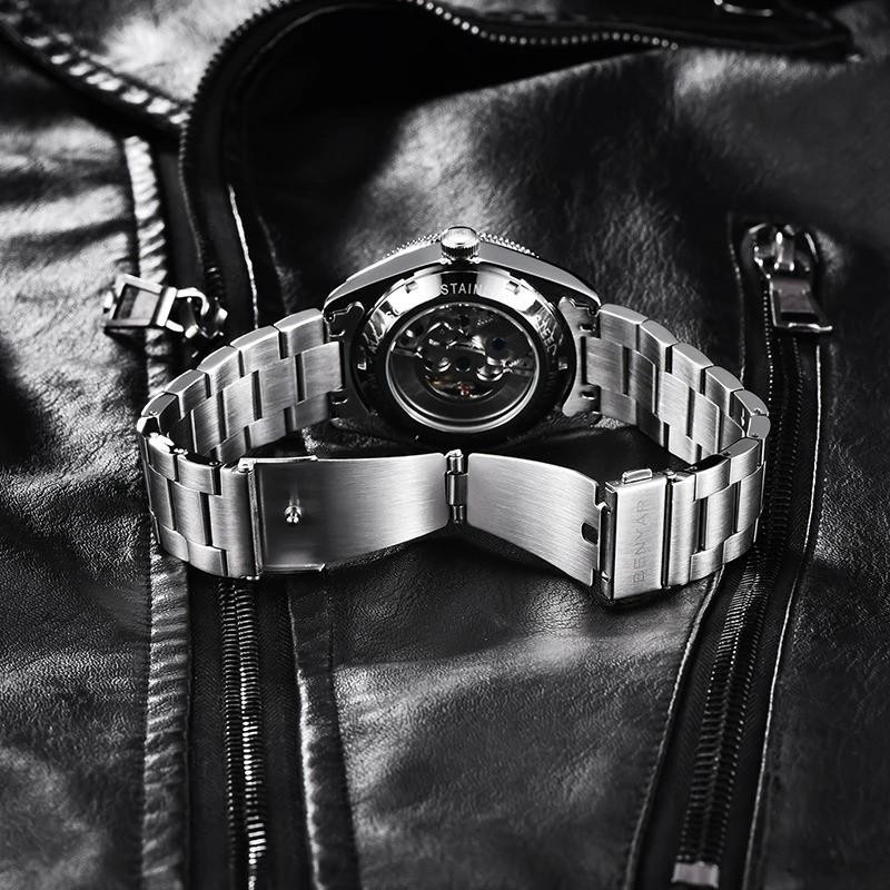 40MM BENYAR Automatic Men’s Watch 100M Waterproof Stainless Steel Luminous NEW