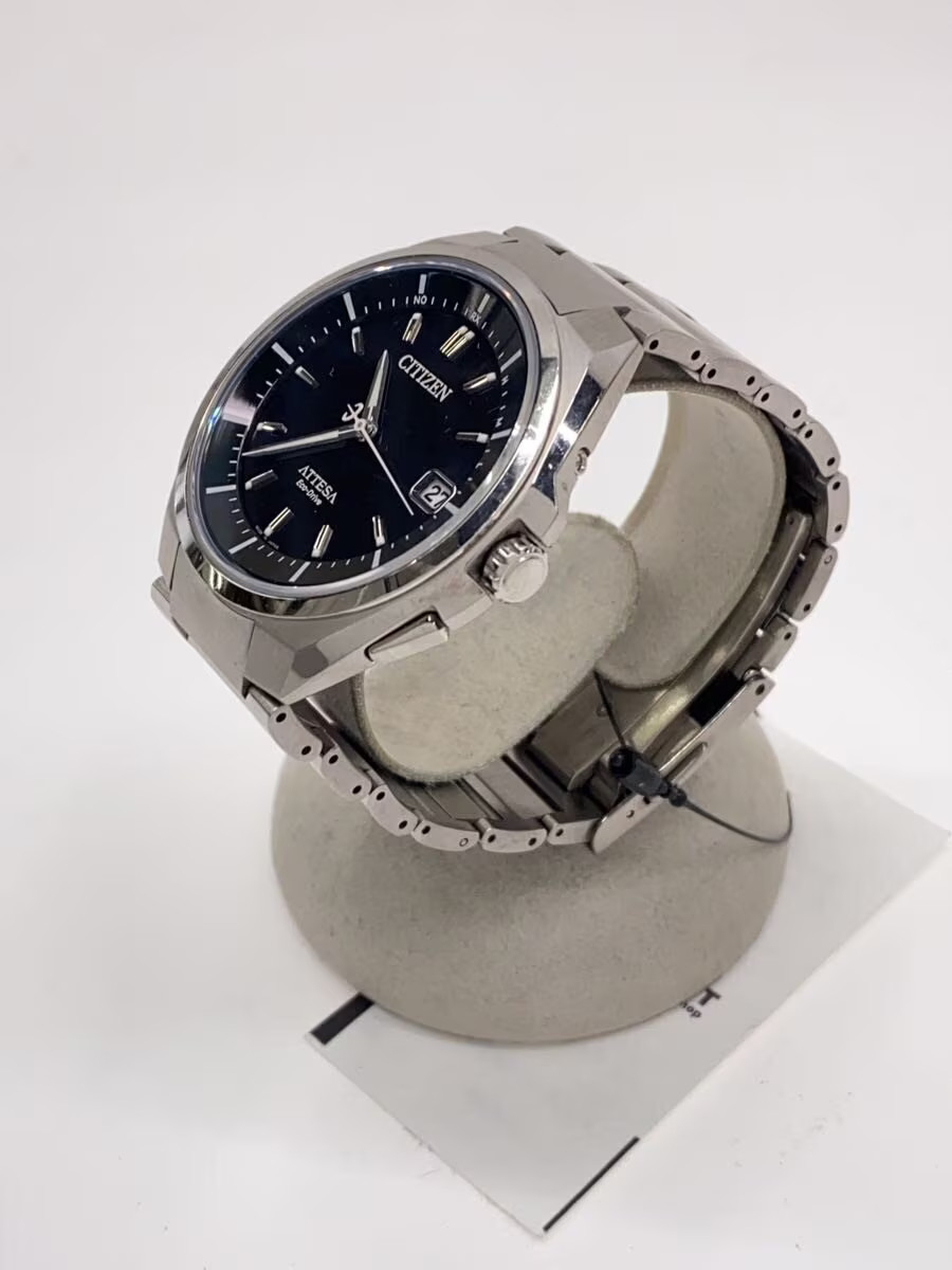 CITIZEN ATESA Quartz Watch Analog BLK SLV H110 T016308
