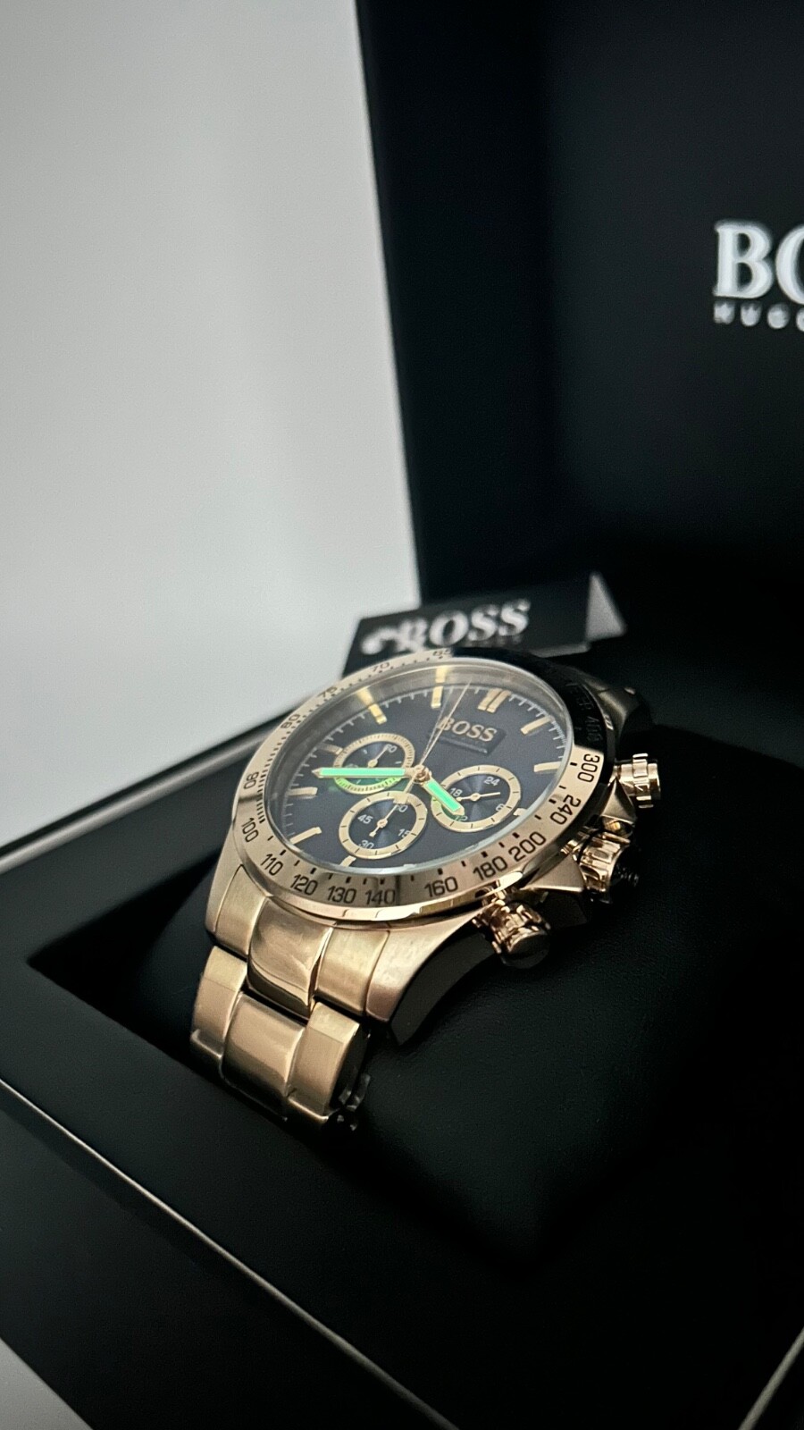 HUGO BOSS 44mm Blue Dial Men’s Watch Ikon HB1513340 Chrono Quartz