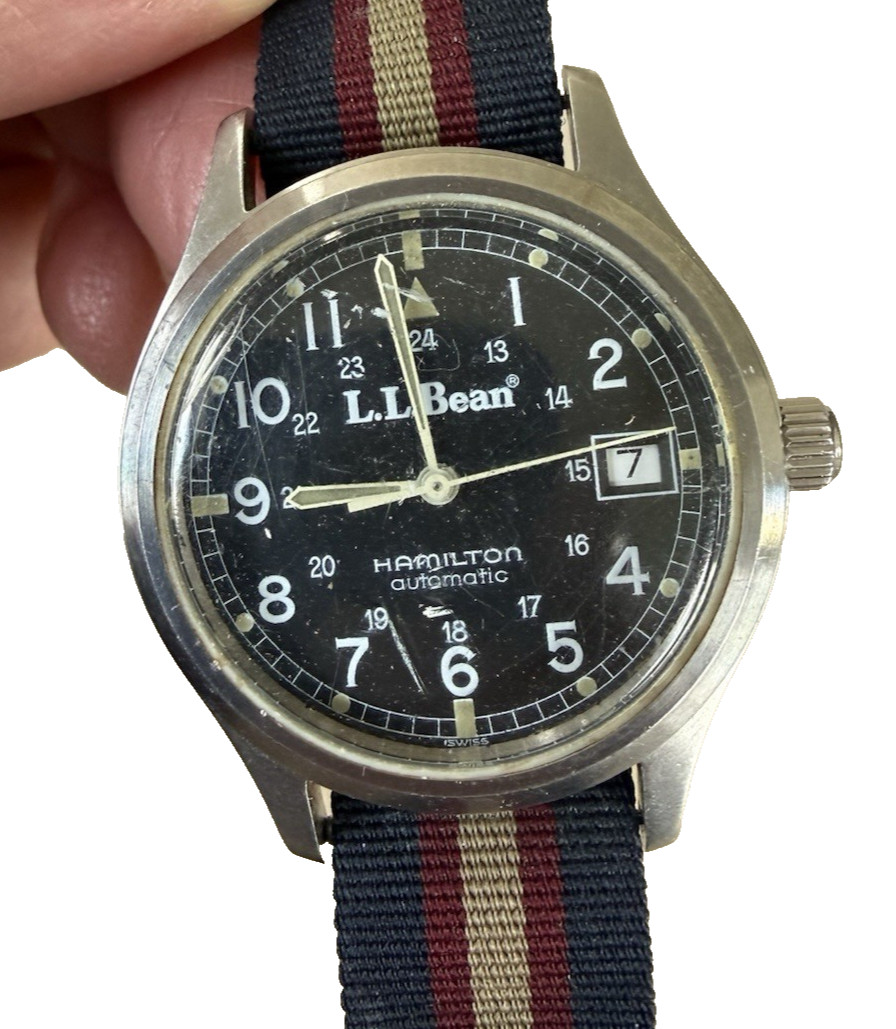 Vintage 1991 Hamilton Automatic LL Bean 9721 Men’s 35mm Field Watch Ltd Edition