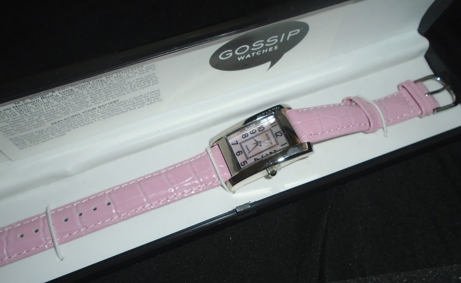 Gossip Quartz Wristwatch Rectangular Face NEW Needs Battery