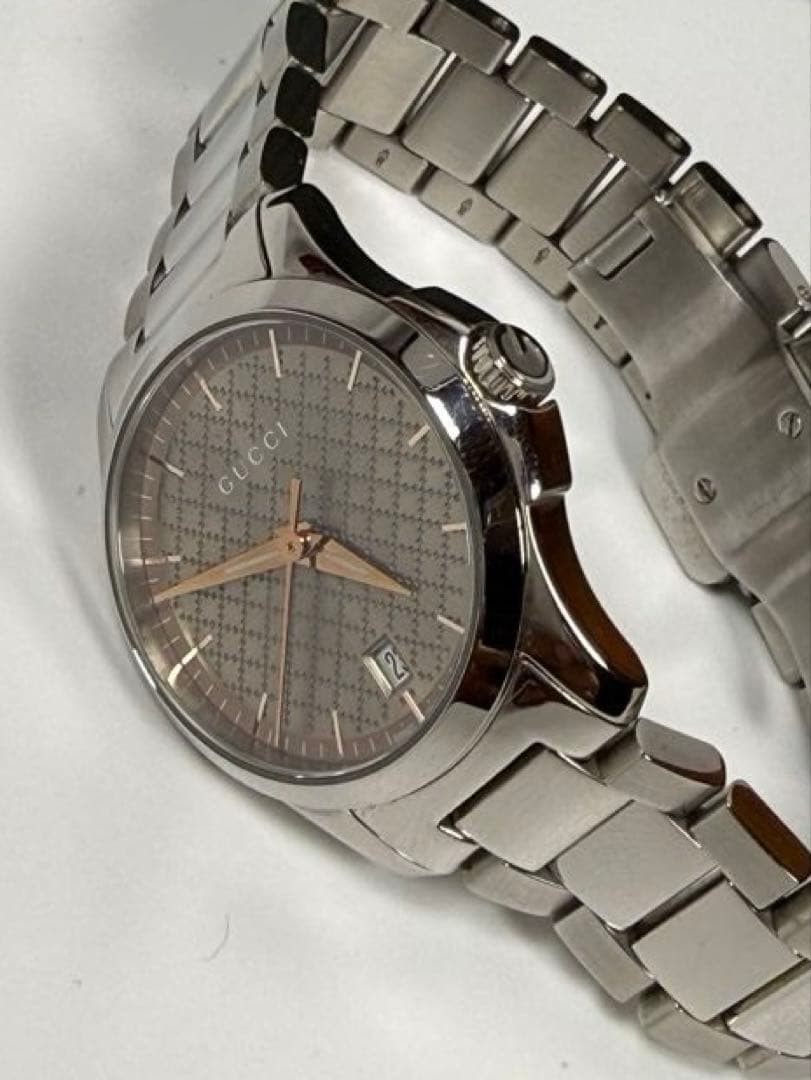 Gucci G-Timeless 126.5 Pink Gold Dial Ladies Watch Japan 07911