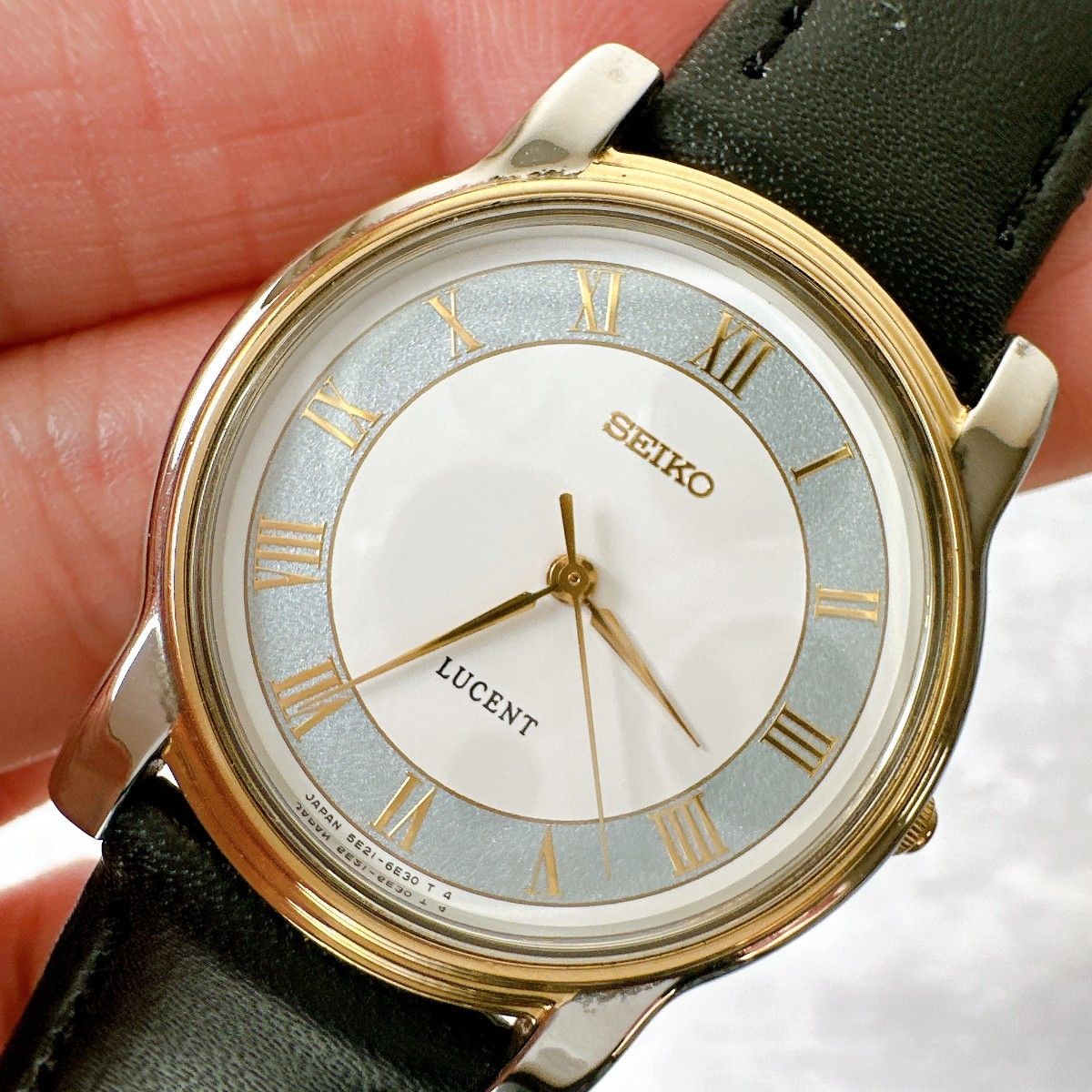SEIKO LUCENT 5E21 6E00 Seiko Lucent Combination Case Quartz Men’s Watch