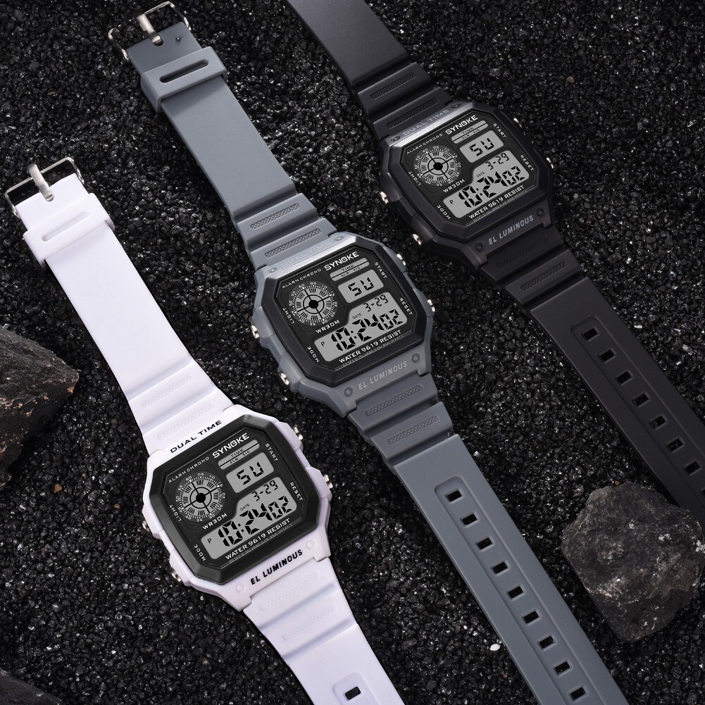 Fashion Men’s Sports Watch LED Large Digital Waterproof Multifunction Wristwatch