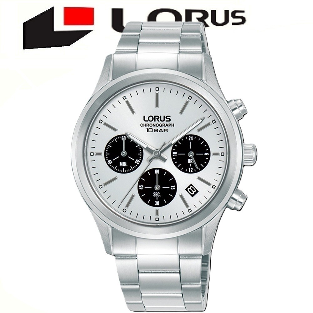 Lorus RT333LX9 Chronograph Stainless Steel Brace Watch RRP £99.99 2 Yr Guar