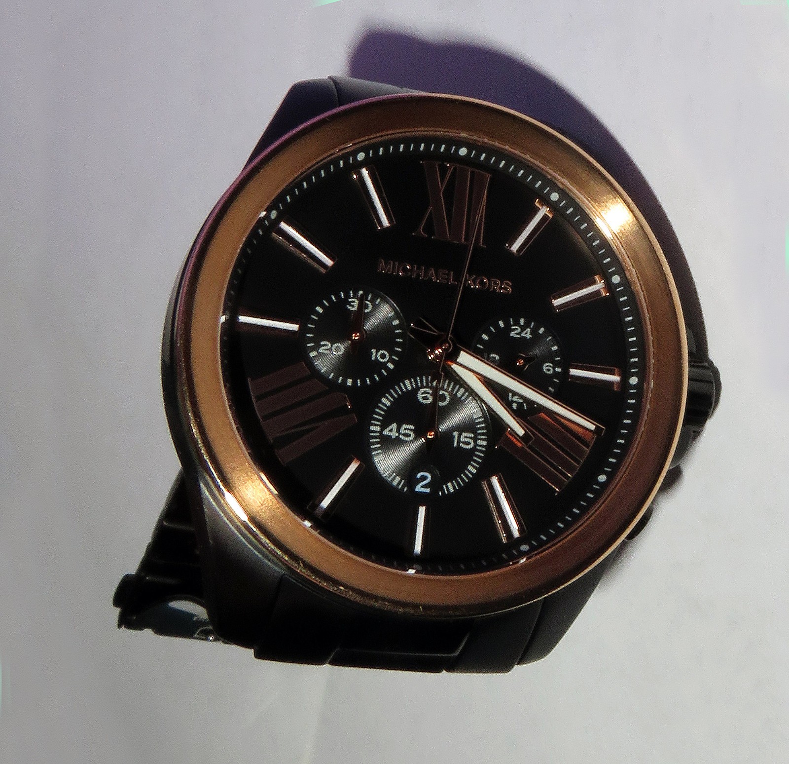 MICAHEL KORS Authentic Wren Black Rose Gold Chronograph MK8933 Men’s Watch