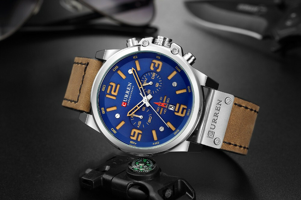 CURREN Men Watch Top Brand Men Military Sport Wristwatch Leather Quartz Watches