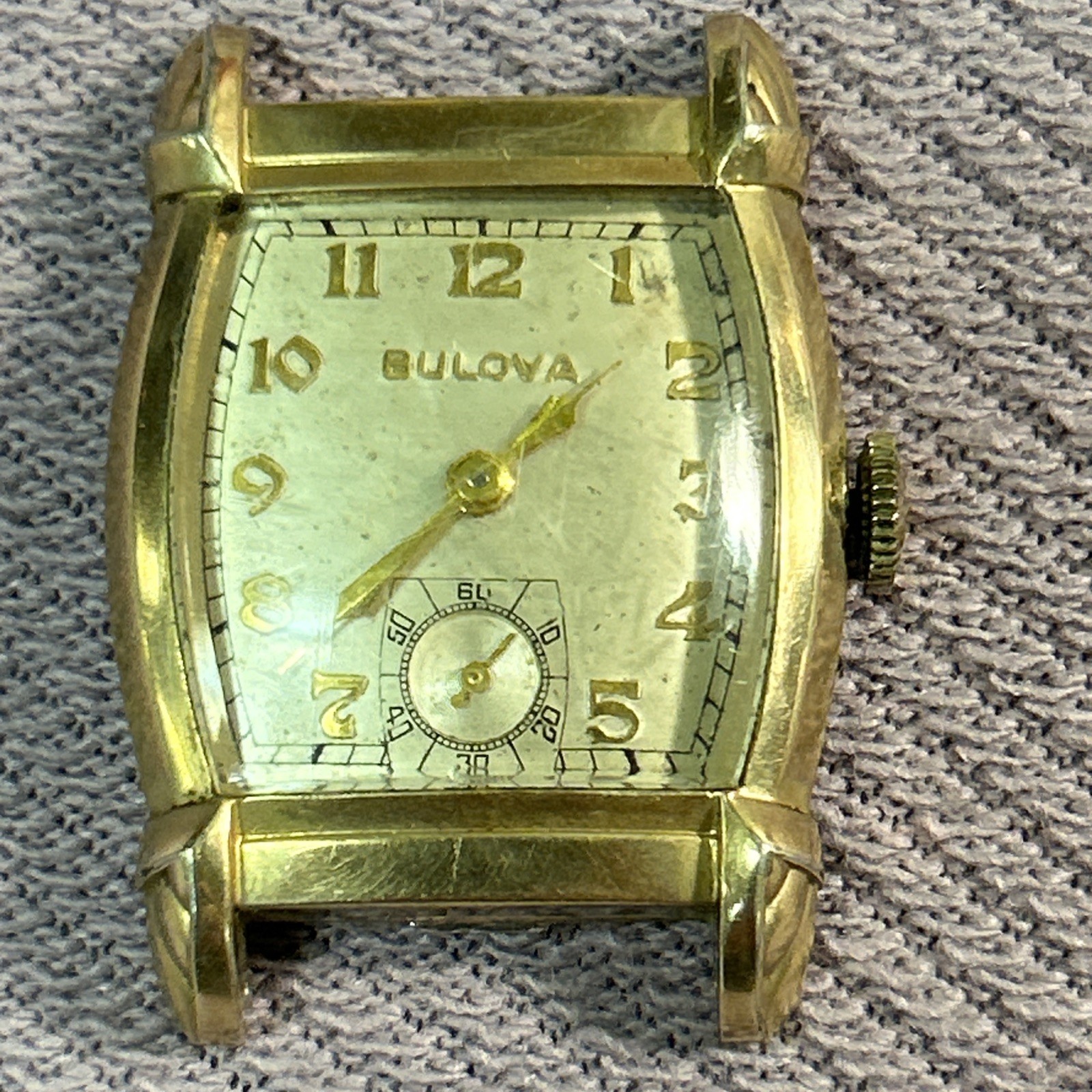 Bulova 10bc Wristwatch Gold Filled Case 15 Jewels Runs