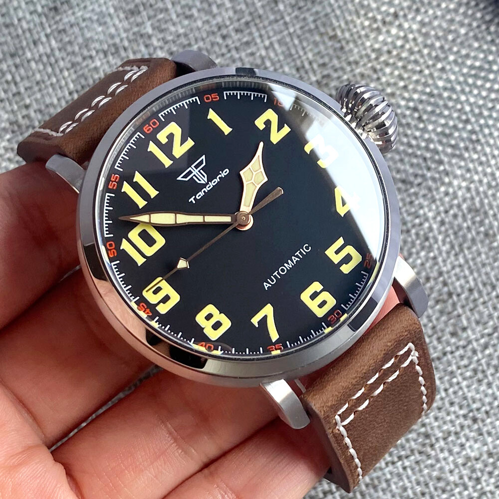 46.5MM Big Steel Case 10ATM Waterproof Japan NH35 PT5000 Movement Watch for Men