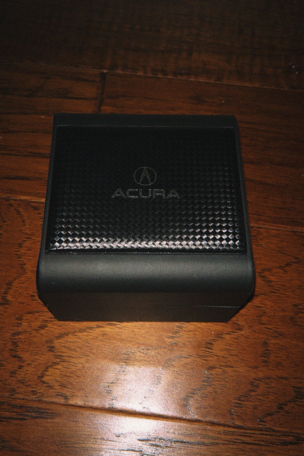 Acura Tourneau Quartz Mens World Time Day Date SS Bracelet Black Dial w/ Box