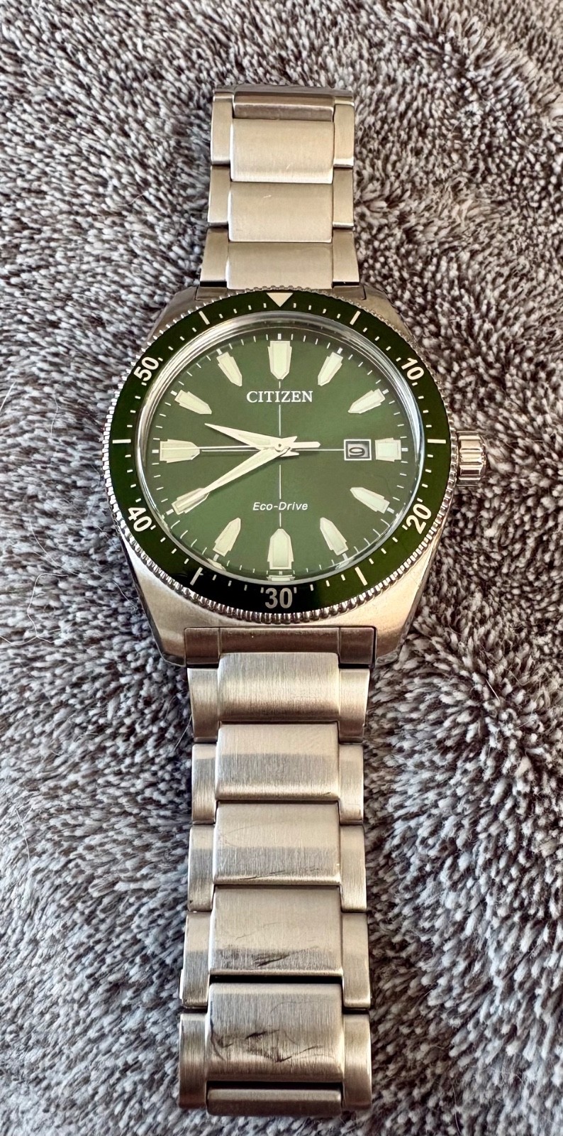 Citizen Brycen Eco-drive Men’s Watch – Silver/Green