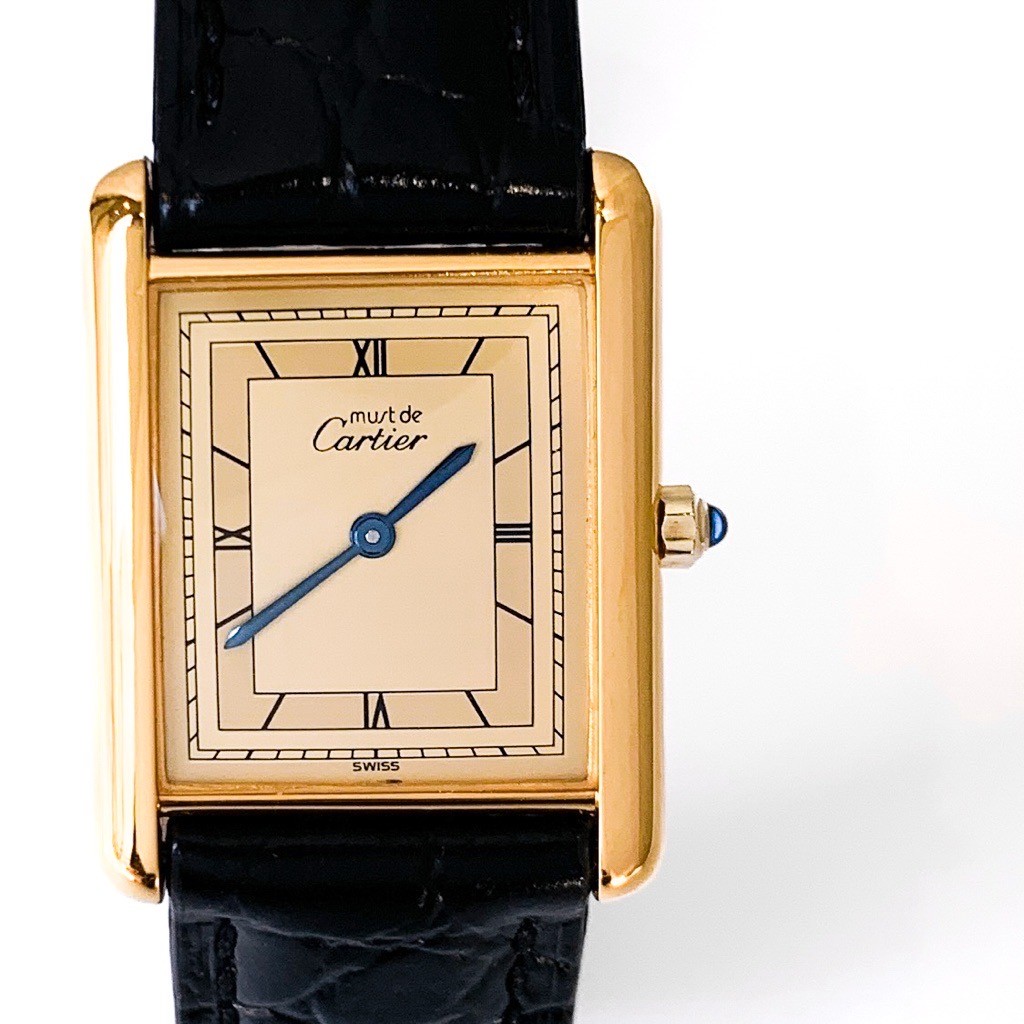 CARTIER Mast Tank LM Gold Roman Dial Gold mens Watches Watch
