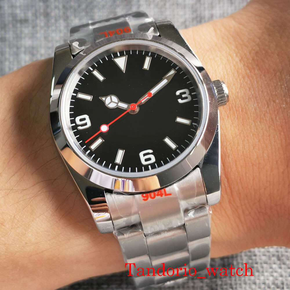 Bliger 36mm Automatic Polished Mens Watch NH35A PT5000 Oyster Bracelet Luminous