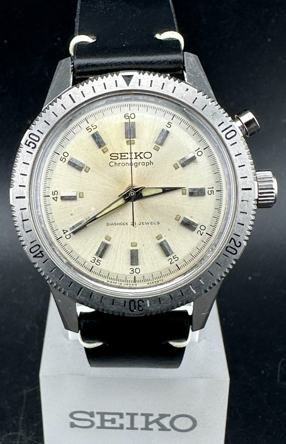1964 Seiko Monopusher Chronograph Men’s Manual Wind Silver Dial 37.5mm 45899