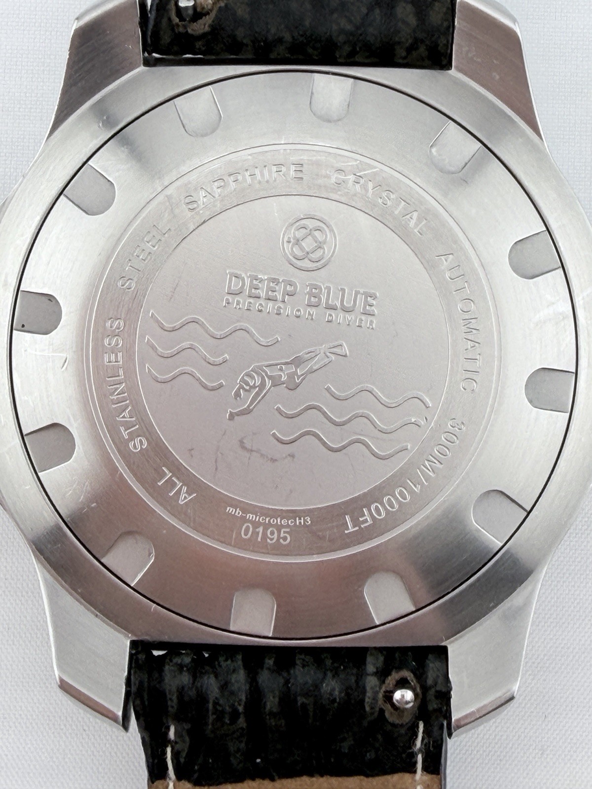 Deep Blue Precision Diver Automatic 300M Orange Dial Sapphire + 2 Extra Straps