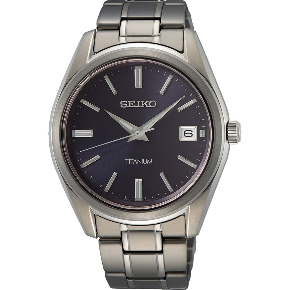 SEIKO SUR373P1 SUR373 ,Men Quartz,Titanium Case,Sapphire Crystal,date,10Bar