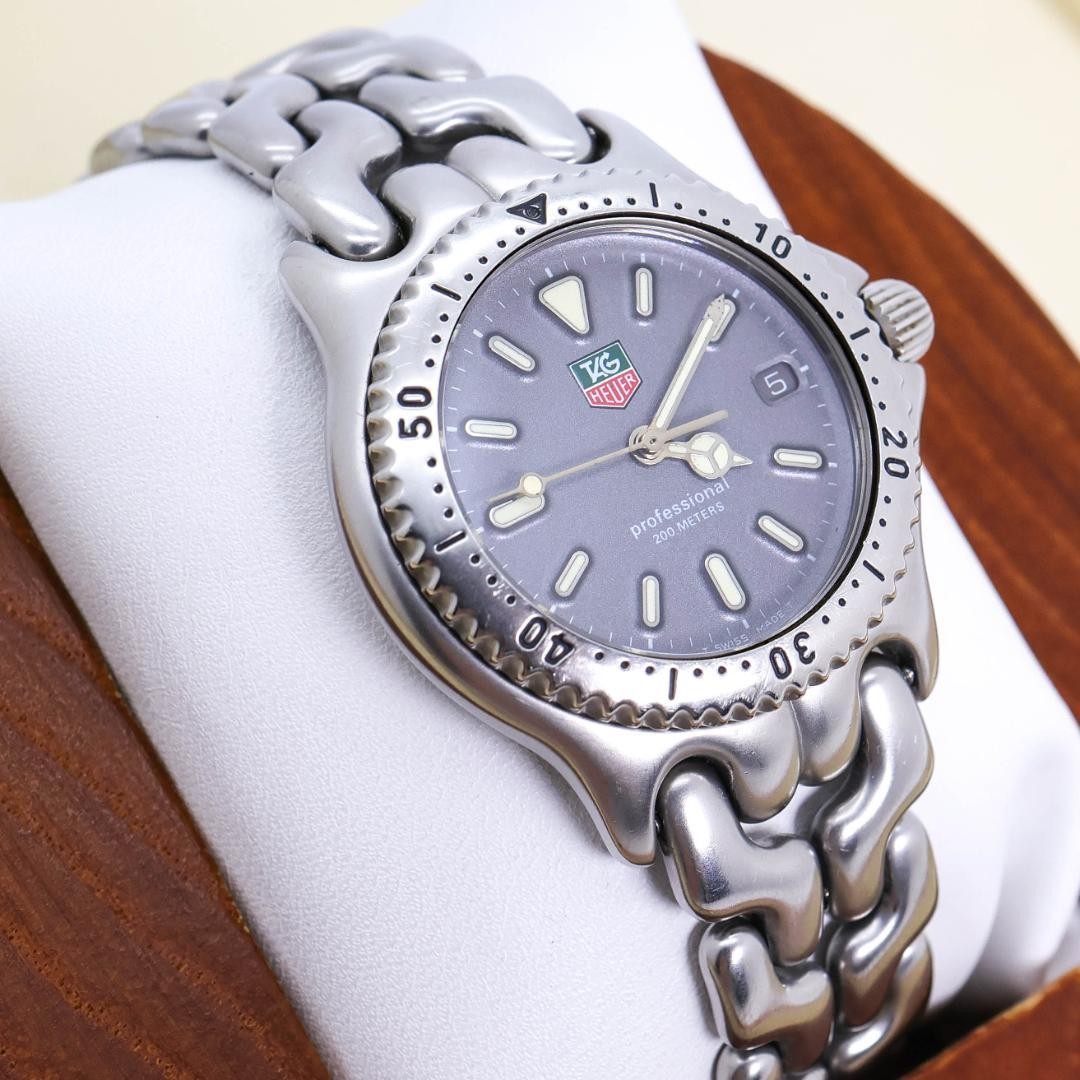 Tag Heuer S99.213K Professional Wristwatch Silver Gray Dial 200M Waterproof