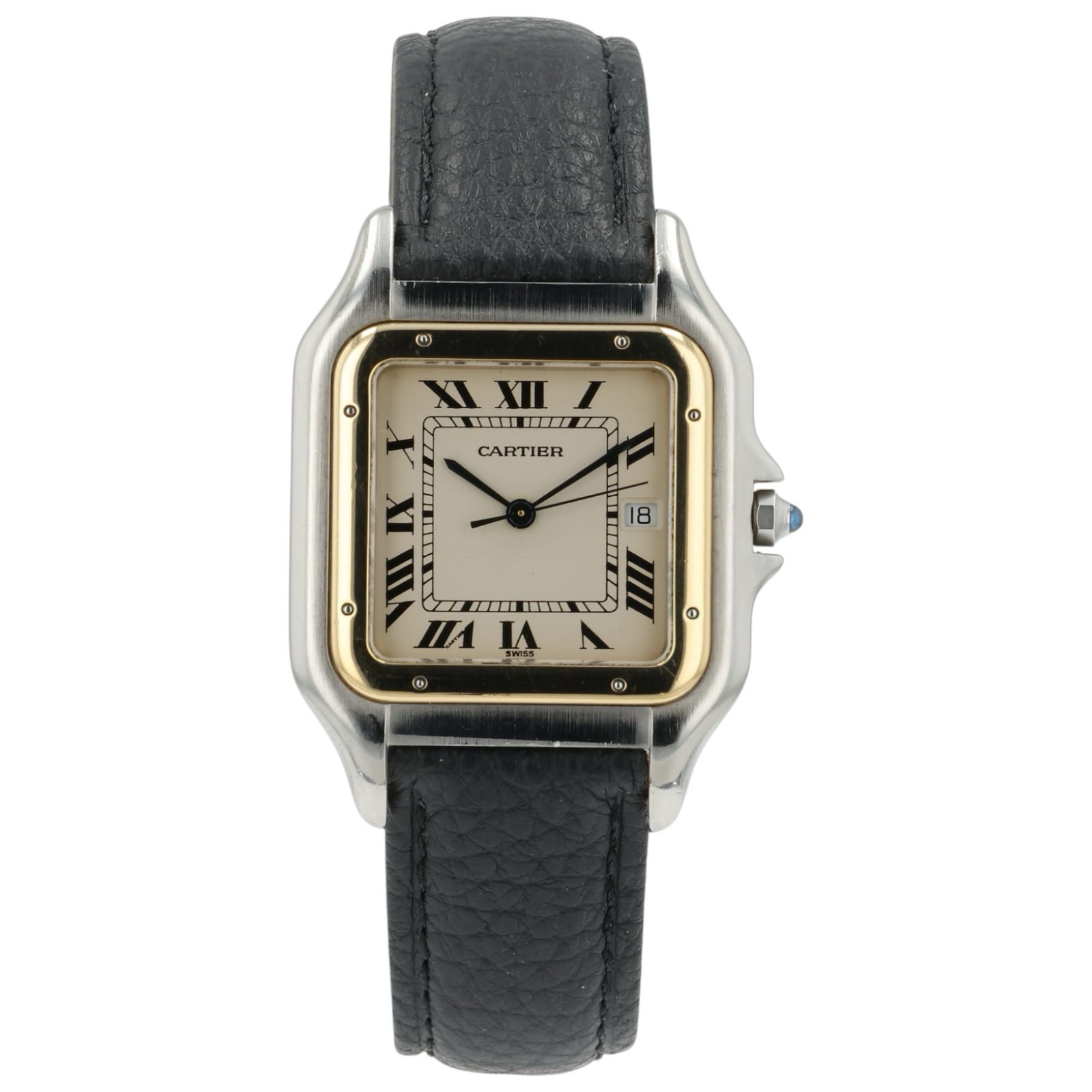 Cartier Panthere Large Silver Dial Steel and Gold 29mm Quartz Men’s Watch 8395