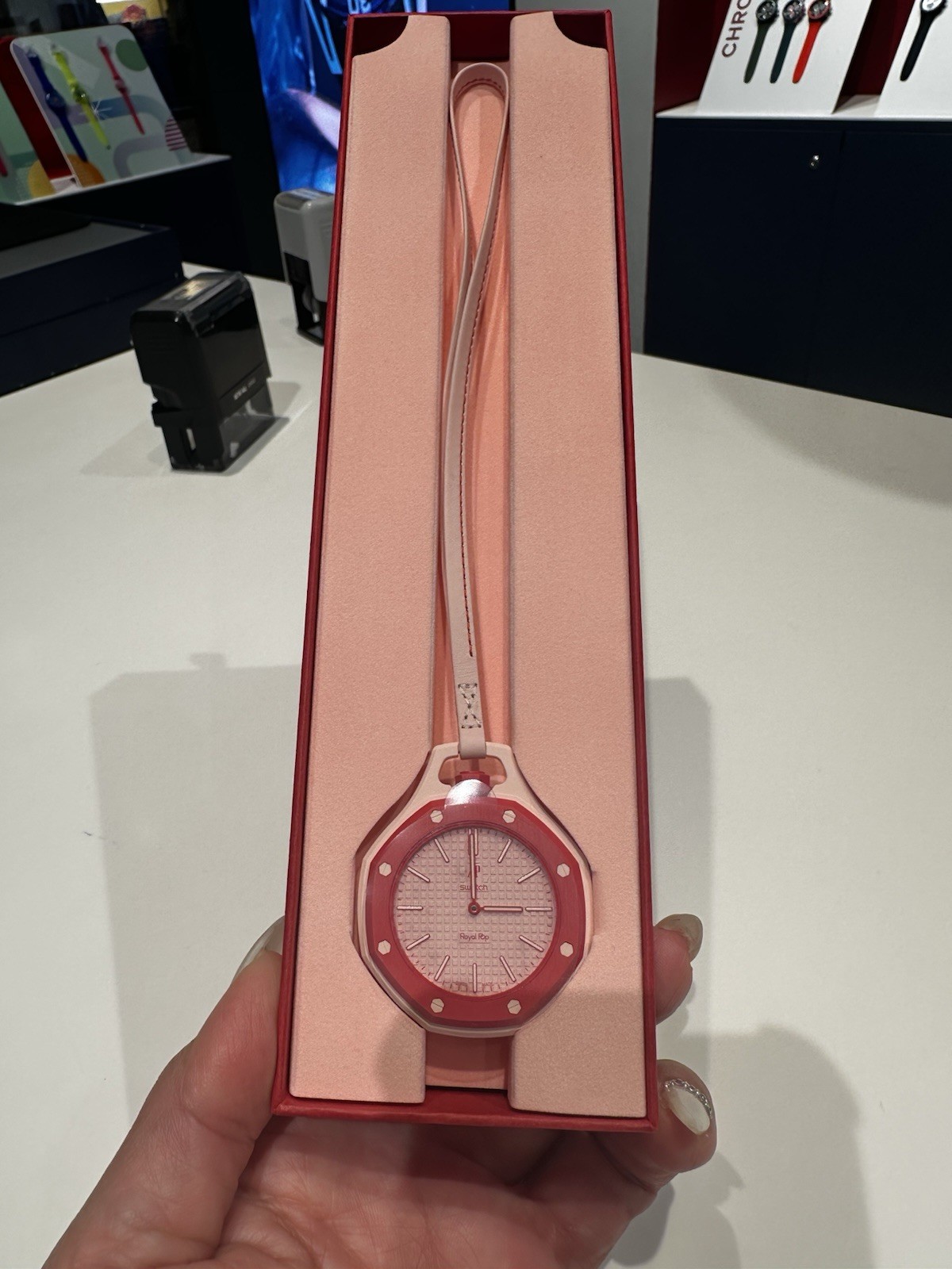 Audemars Piguet Swatch Royal Pop Otto Rosso Red Leather Strap New in Box/Papers