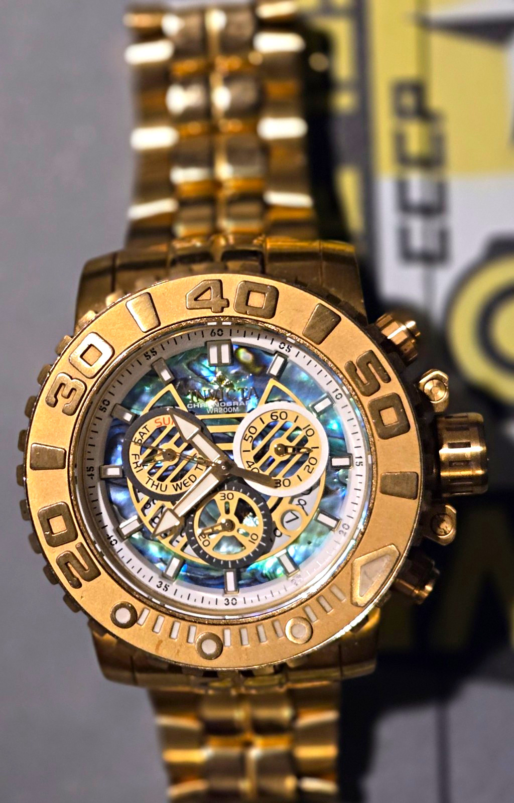 Invicta Subaqua Noma III Men’s Quartz Chronograph Day/Date Gold SS 200m