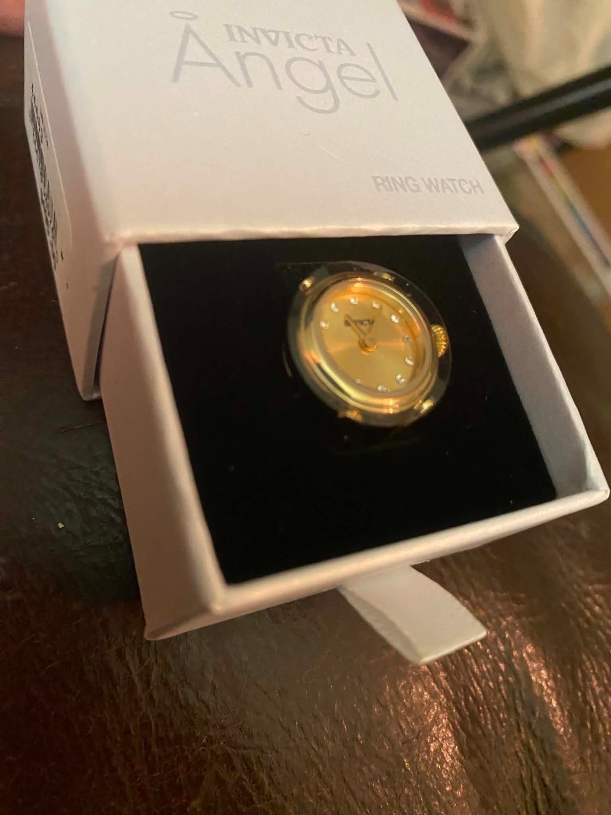 Invicta Angel Women’s Ring Watch – 17.5mm, Gold (44483) New