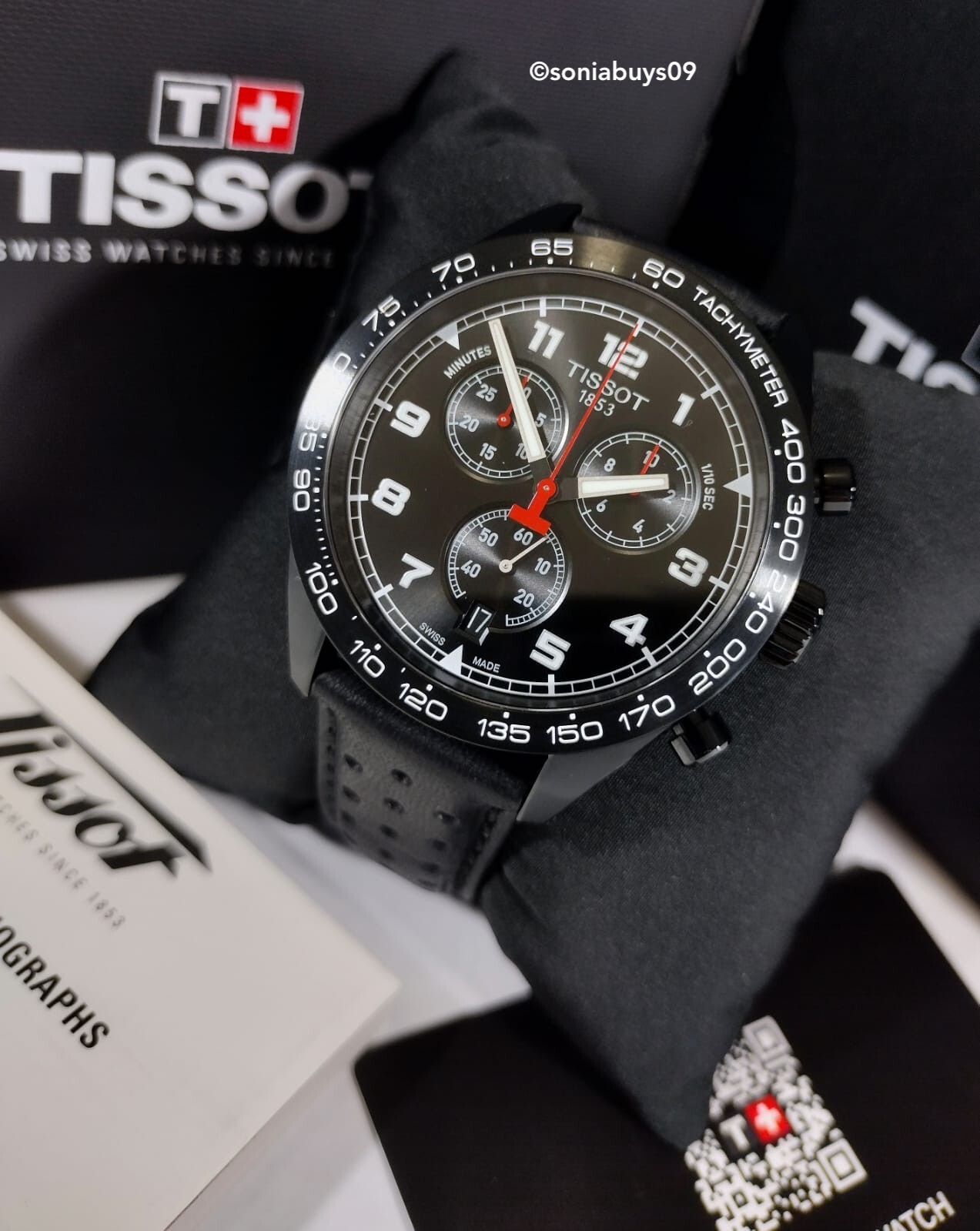 Tissot PRS 516 Quartz Chronograph Men’s Watch, Black