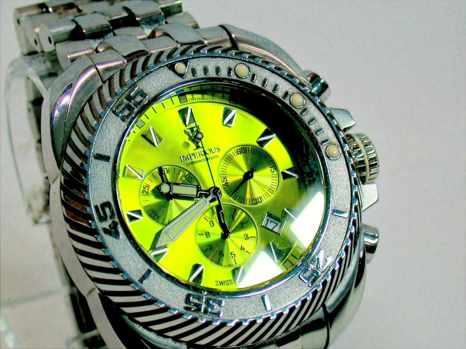 50mm Imperious GEAR HEAD Swiss Made Chrono Stainless Stell