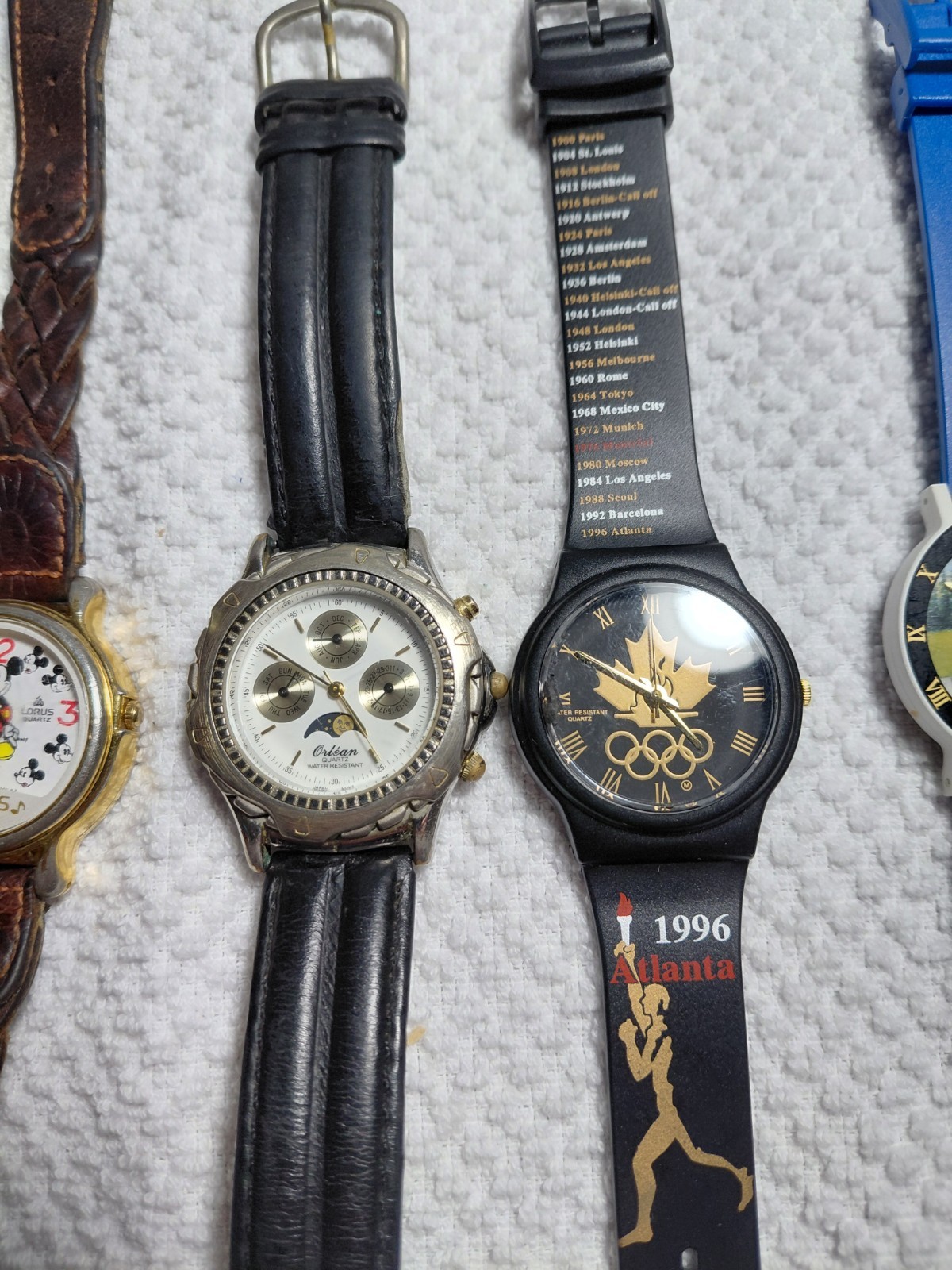 Vintage Watch Lot – Mickey Mouse (Musical), Olympics, Rare Heidi, Orlean Working