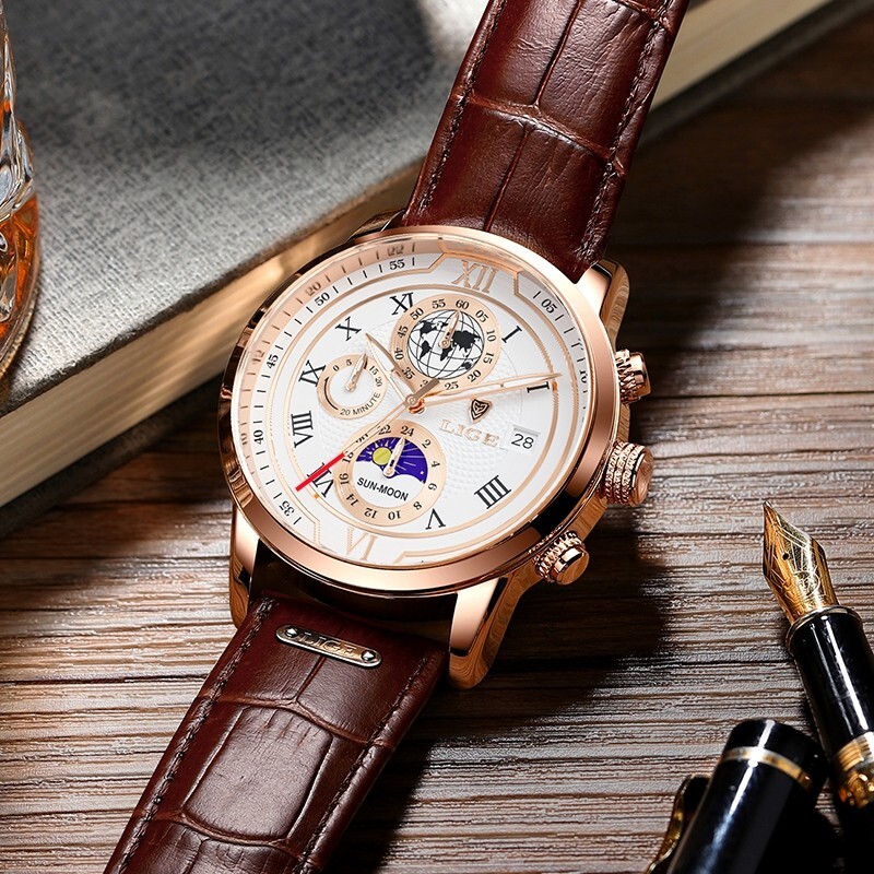 2025 Men Watches Waterproof Stainless Steel Quartz Luminous Business Wristwatch