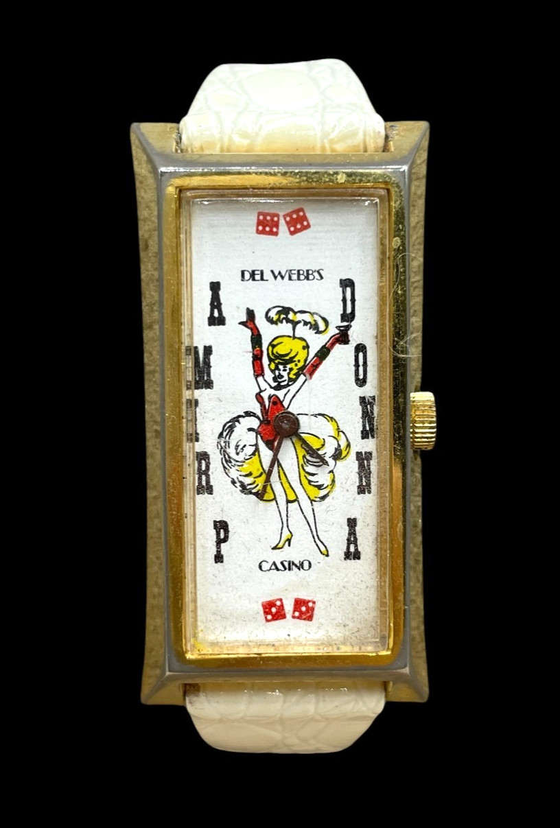 RARE! VTG 1970’s Del Webb’s Primadonna Cassino Reno NV promo watch