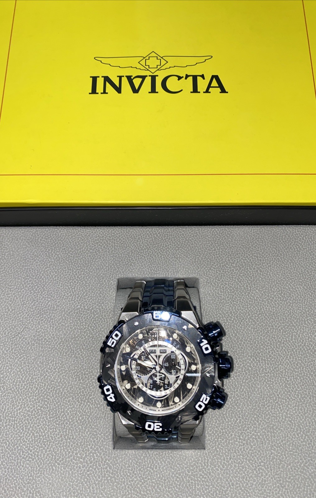 Invicta Reserve Carbon Hawk Chronograph Watch 37265 54mm