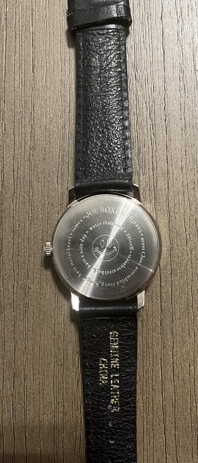 Vintage Watch Joe Boxer Rotating Santa Christmas 1995 Leather Band Rare Holiday