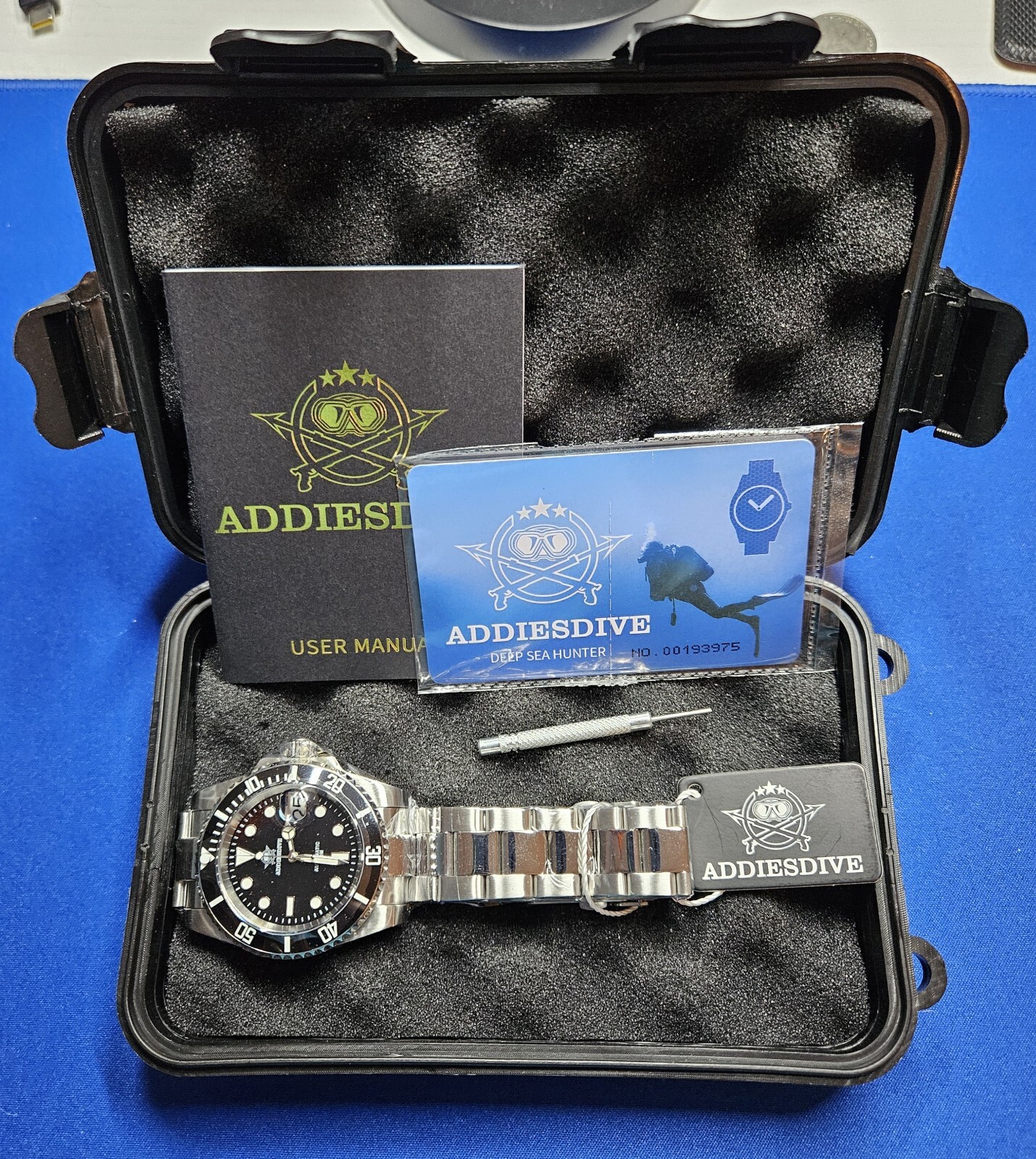 ADDIESDIVE Black 200M Diver Watch Automatic Citizen Miyota Sapphire Luminous New