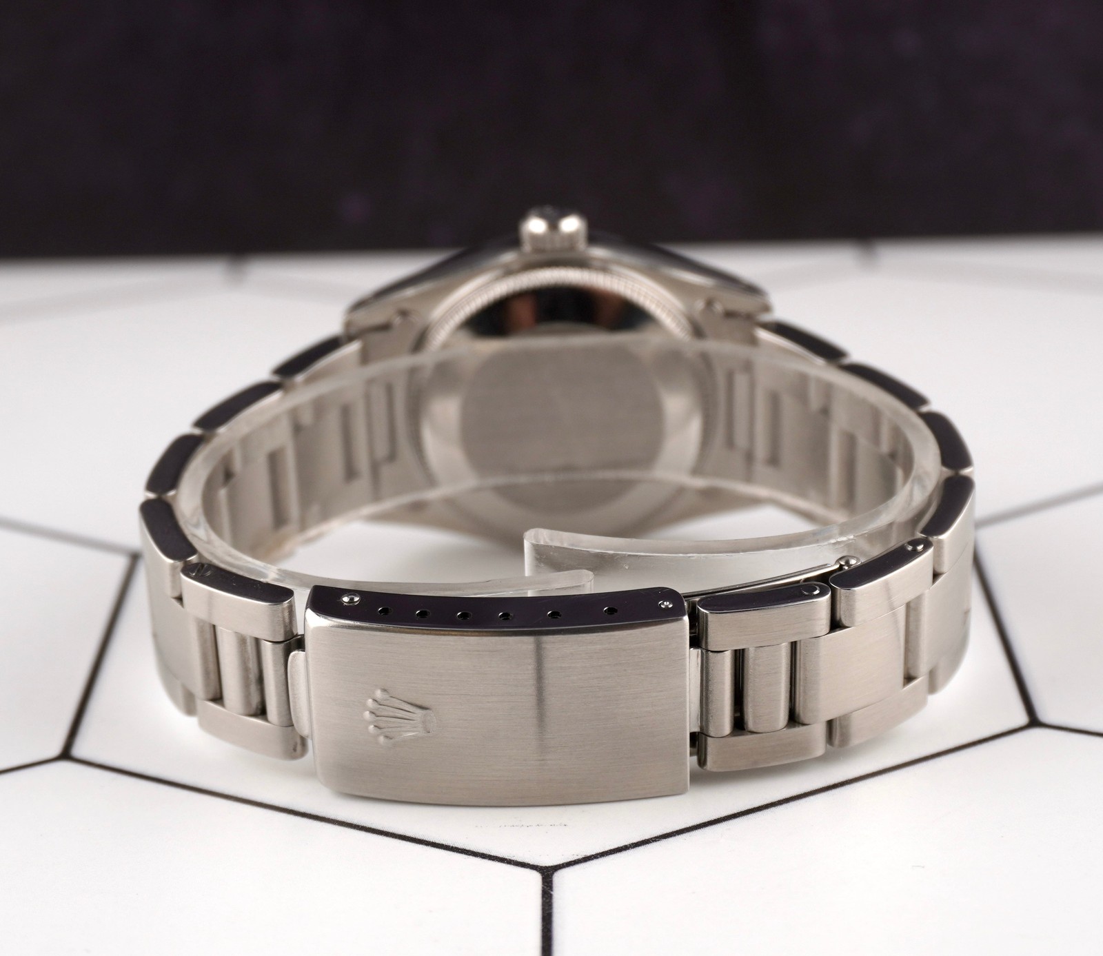 Rolex Oyster Perpetual 31mm Stainless Steel Lavender Dial Watch Ref 67480