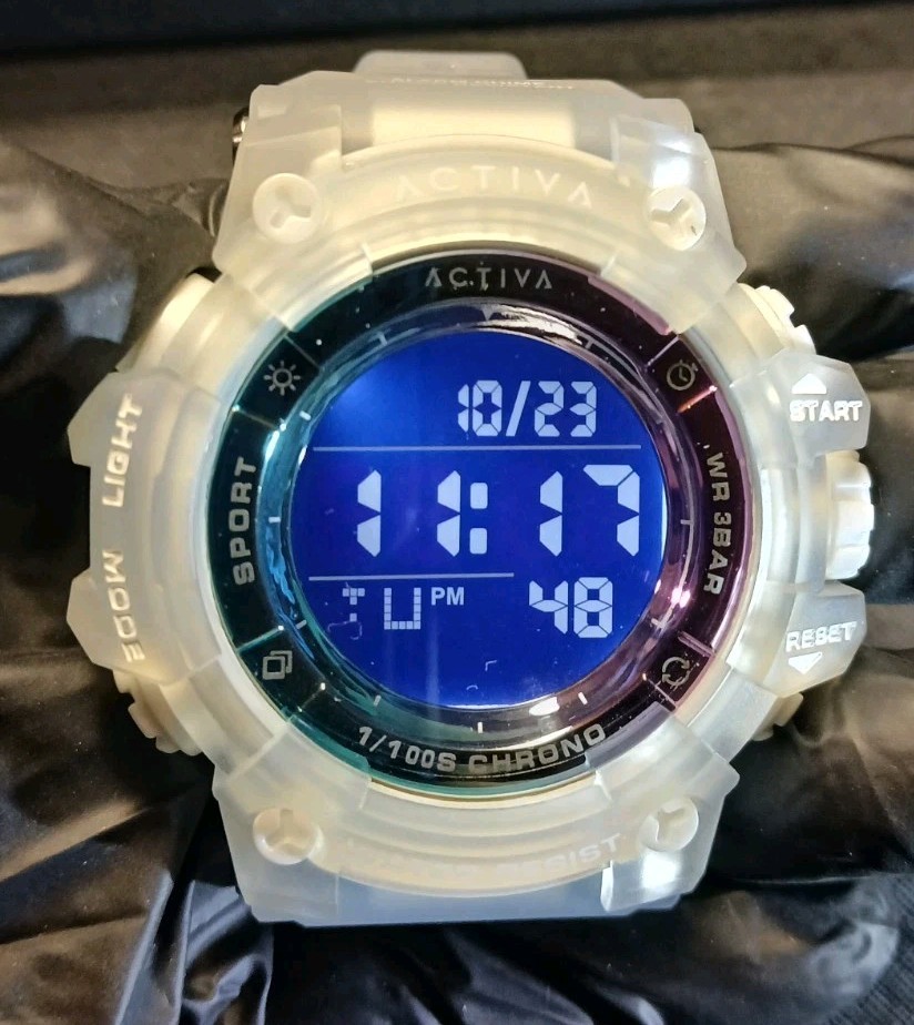 Activa Summit X Invicta Digital Men’s Watch. 50mm White/Blue/Purple ACW8046-001
