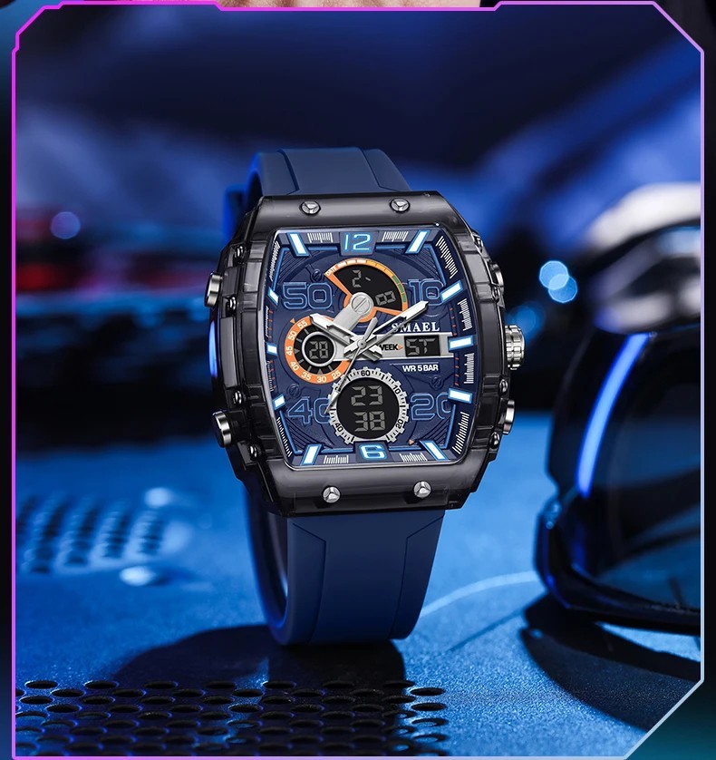 SMAEL Men Sport Watch Digital Watch Boy Electronic Alarm Military LED Wristwatch
