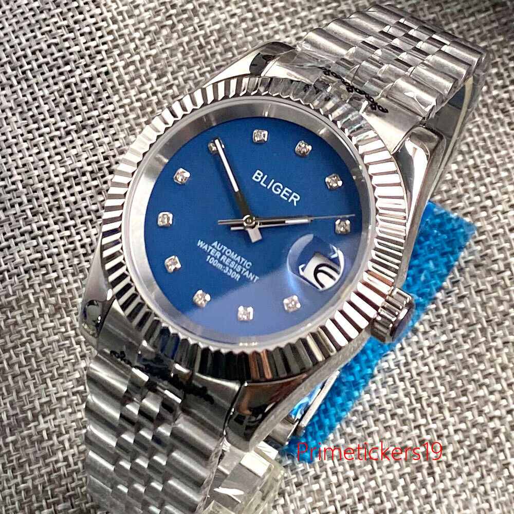 BLIGER White/Black/Blue/Green Jewel Dial PT5000 NH35 36/39mm Automatic Men Watch