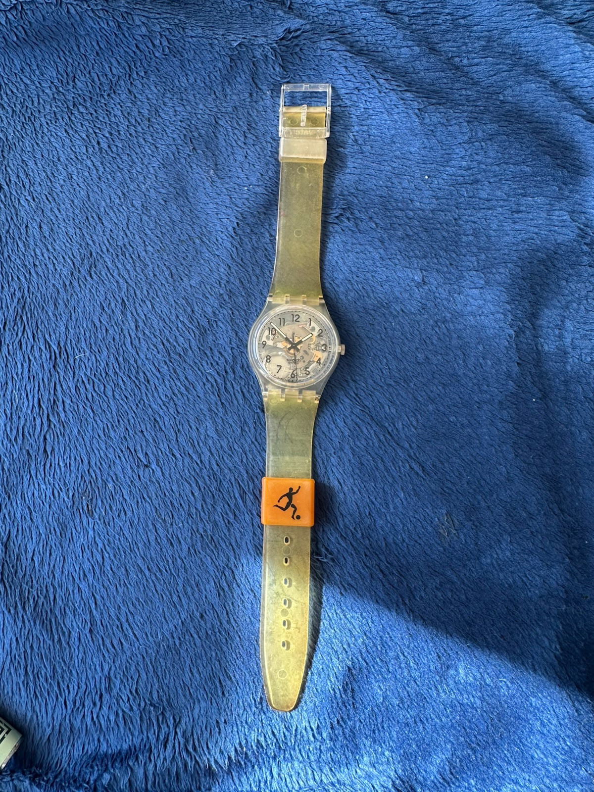 Swatch Watch Men’s Clear Jelly 1996 Watch, 8.5in Long
