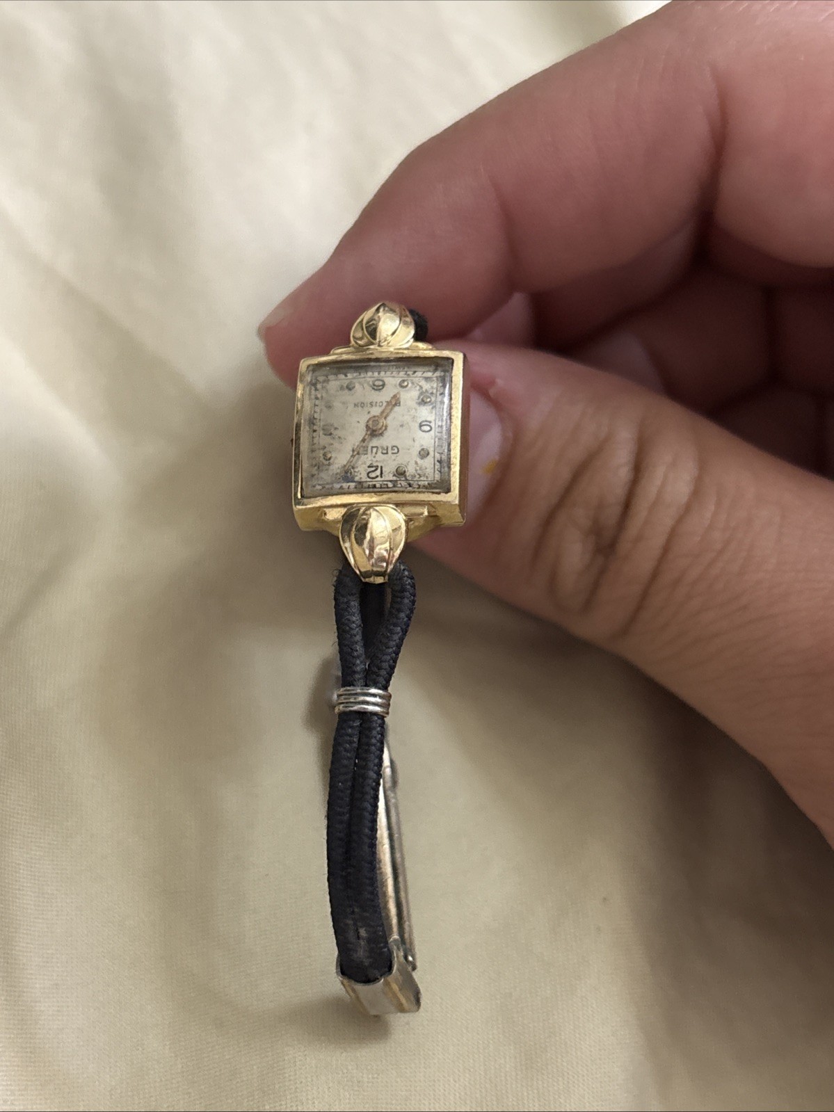 Vintage 14k Gold Gruen Cocktail Watch Rare Collectors 1940s-1950s Untested