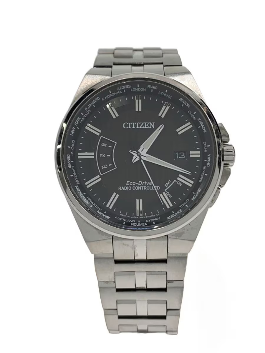 CITIZEN Solar Watch Analog Stainless BLK SLV SS H145 S116643