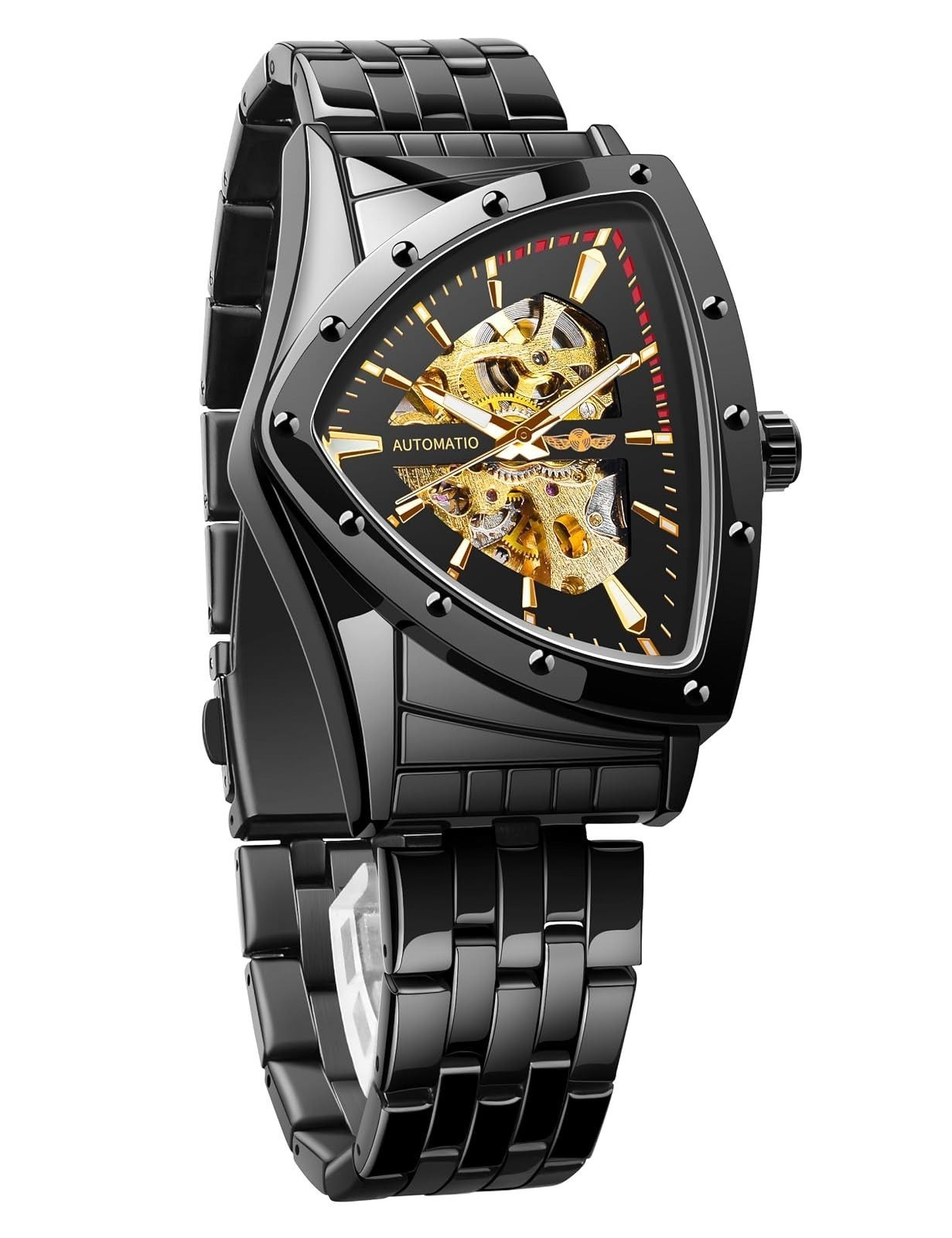 FORSINING Automatic Mechanical Skeleton Watch for Men – Luminous Dial