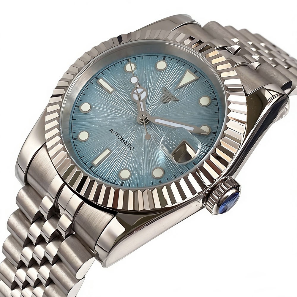 New Tandorio 36mm Sapphire 20ATM Textured Dial Auto PT5000 Miyota 8215 Men Watch