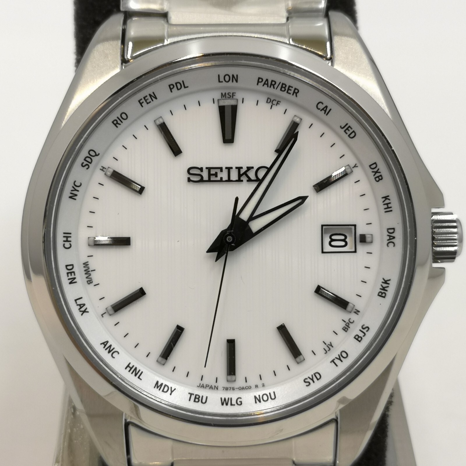 SEIKO SELECTION SBTM287 White Silver Titanium Solar Men’s Watch New in Box