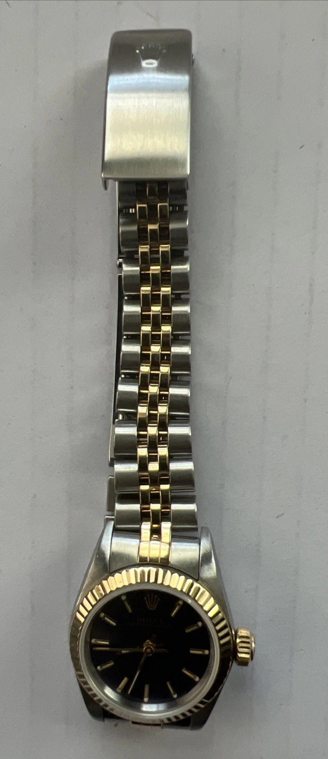 TWO TONE SS & 18k Gold ROLEX R67193 Ladies Oyster Perpetual Automatic